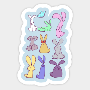 Pastel Bunnies! Sticker